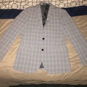 Mens Striped Grey Blazer